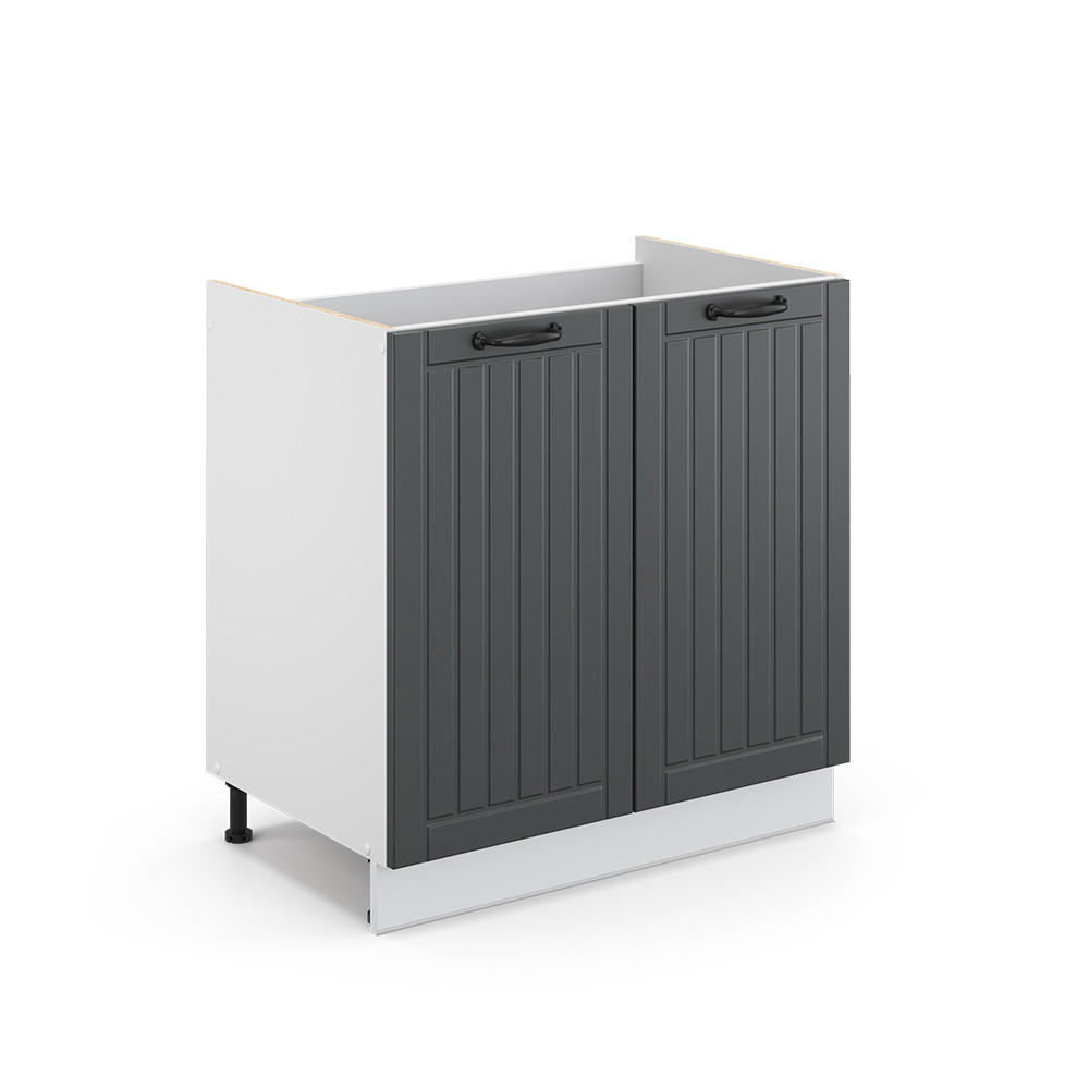 WASCHBECKENUNTERSCHRANK Fame-Line Anthrazit 80 x 82 cm ohne AP - Anthrazit/Weiß, Holzwerkstoff (80/82/51.6cm) - Vicco