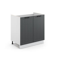 WASCHBECKENUNTERSCHRANK Fame-Line Anthrazit 80 x 82 cm ohne AP - Anthrazit/Weiß, Holzwerkstoff (80/82/51.6cm) - Vicco
