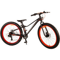 KINDERFAHRRAD Gradient - Jungen - 26 Zoll - 7-Gang - Scheibenbremse - Schwarz - Schwarz/Orange, Metall (77cm) - TPFSports