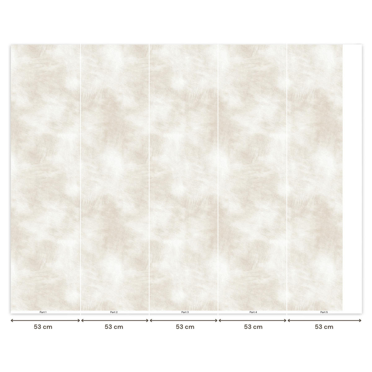 TAPETE - Dezent - Textur - Beige - 240x200 cm - Creme, Papier (240/200cm) - OnlyWow