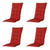GARTENSTUHLKISSEN Basic 123/50 cm 4er-Set - Rot, Textil (50/7/123cm) - Madison