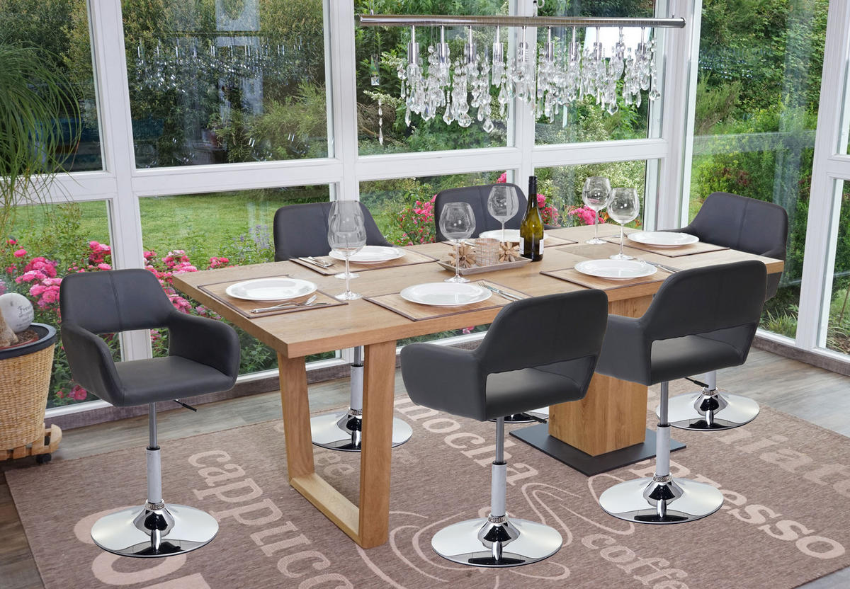 ESSZIMMERSTUHL Grau, Silber 6er-Set - Silberfarben/Grau, Textil (58/89/55cm) - MCW