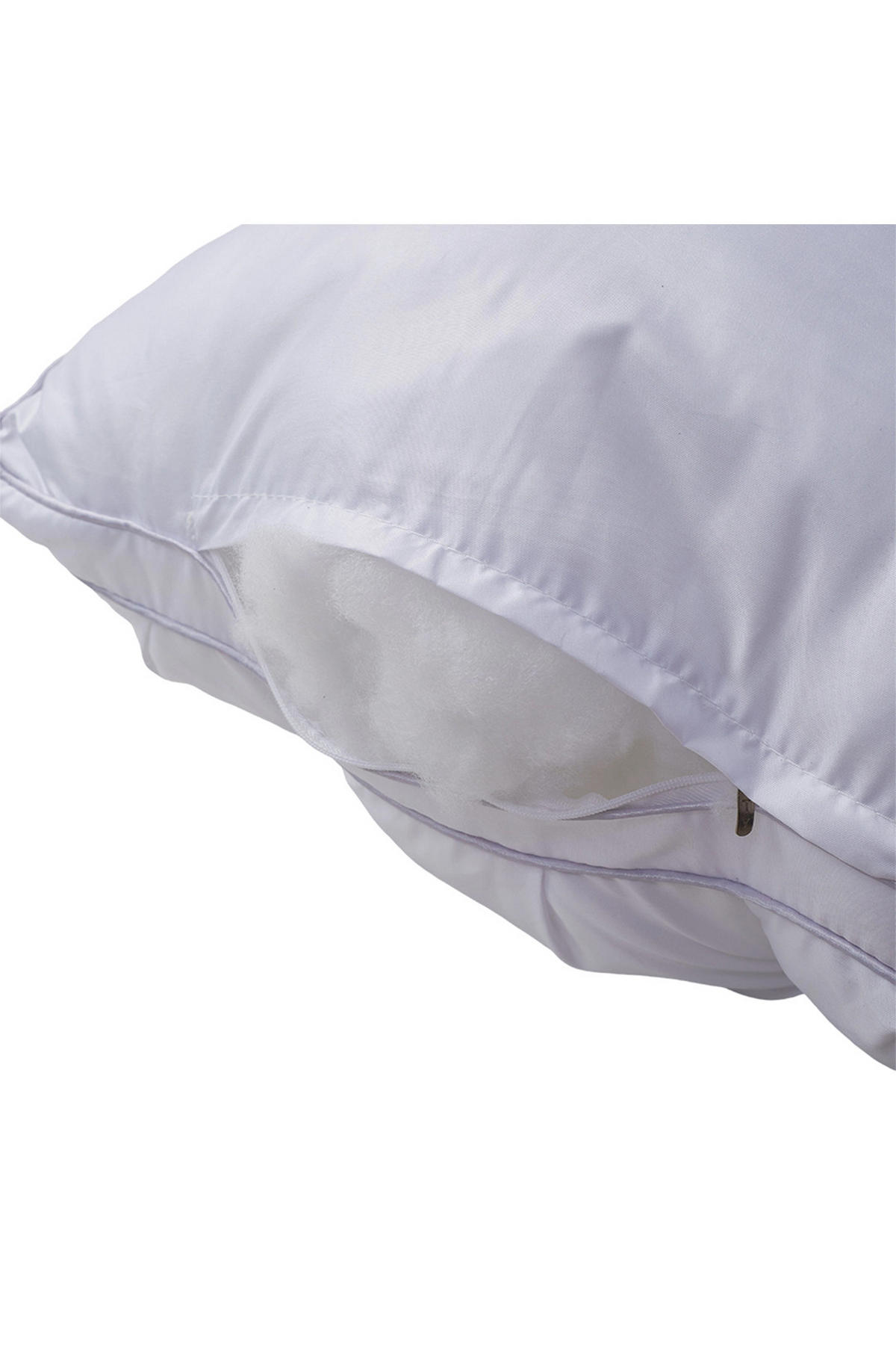 KISSENINLETT aus Polyester Weiß Reißverschluss Strapazierfähig und Langlebig Vakuumverpackt Pflegeleicht Vielseitig Einsetzbar 74 x 48 cm - Weiß, Textil (74/48cm) - Livingandhome
