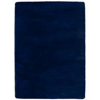 TEPPICH DENE, einfarbig, Blau, 120 x 170 cm - Blau, Textil (120/170cm) - KADIMA DESIGN