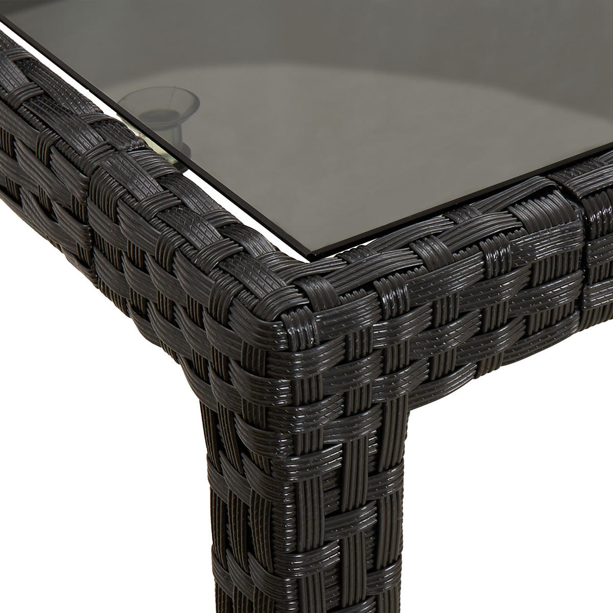 GARTENTISCH Tischwald 90/75.5/190 cm - Schwarz, Naturmaterialien (190/90/75.5cm) - ZMH