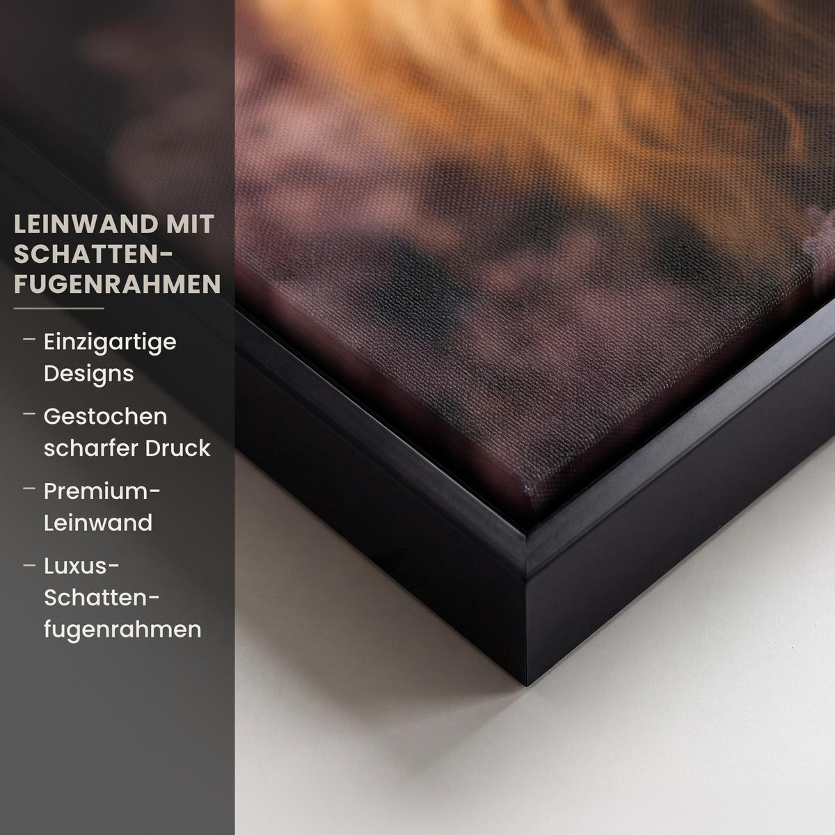 LEINWAND Bilder mit Rahmen - Schottischer Hochländer - Frühling - Hochland - 50x70 - Hellrosa, Textil (50/70cm) - MuchoWow
