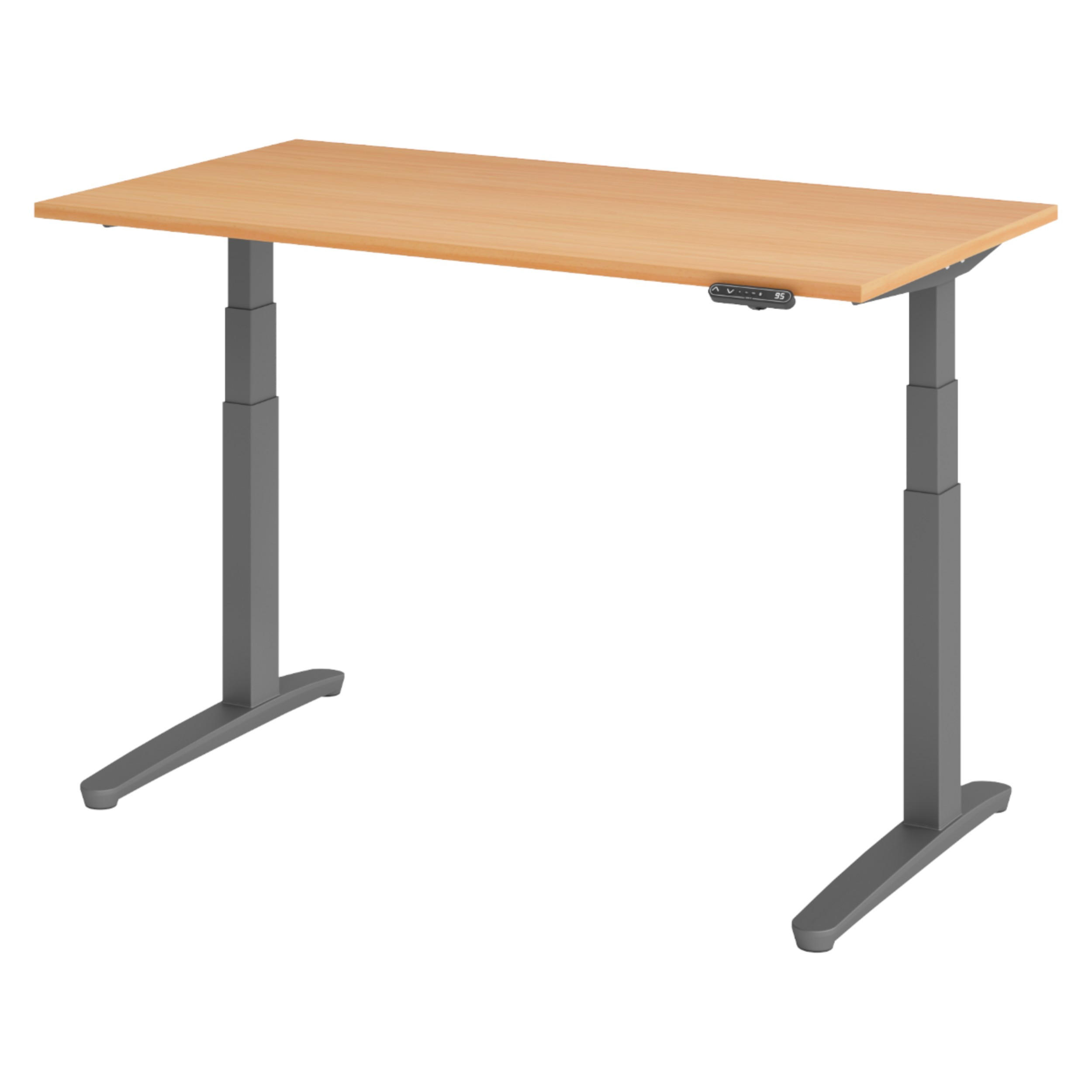 bümö Schreibtisch Buche, Graphit 140x74x80 cm