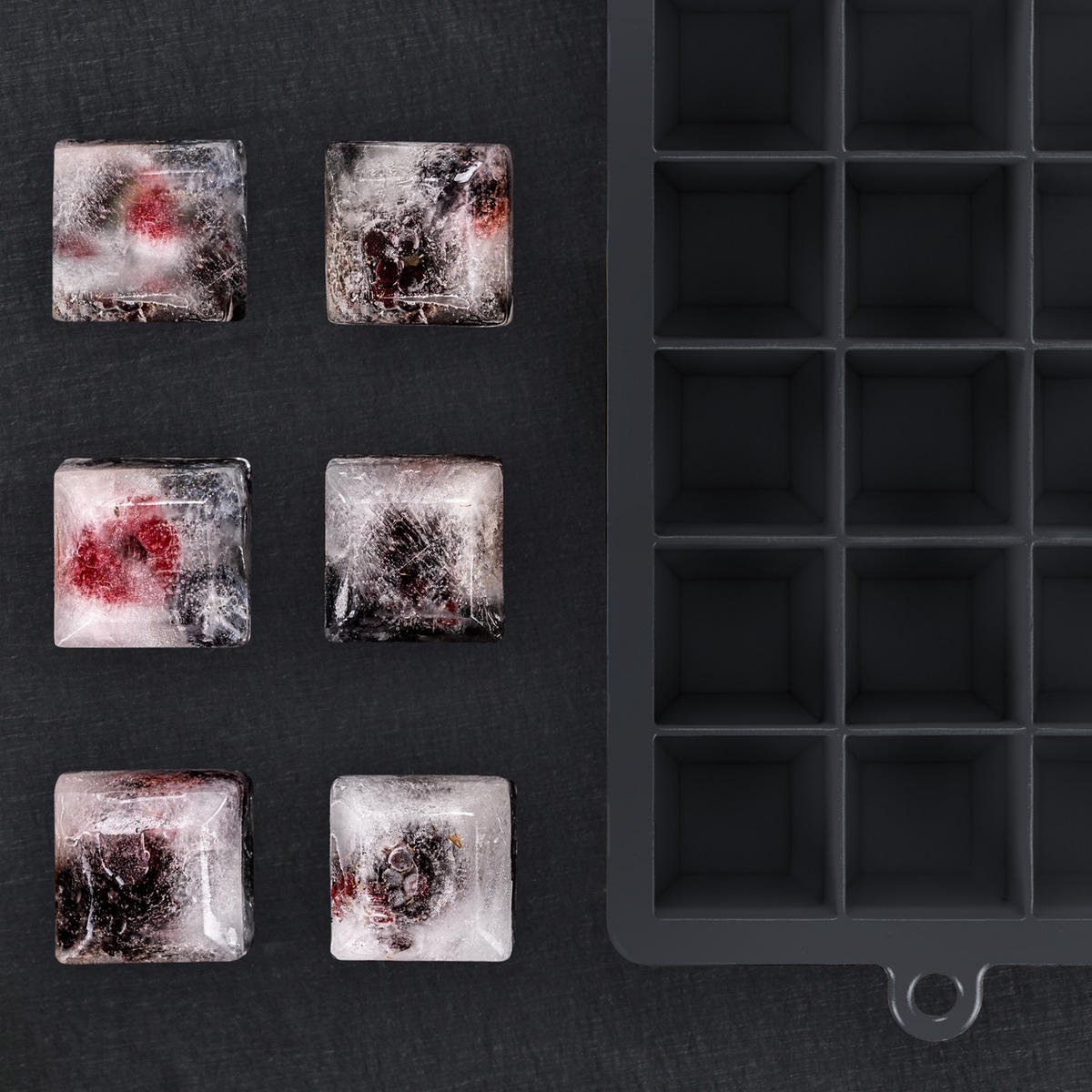 EISWÜRFELFORM Silikon, BPA-Frei, 2x15, Schwarz - Schwarz, Kunststoff (18.6/3.3/11.7cm) - Blumtal