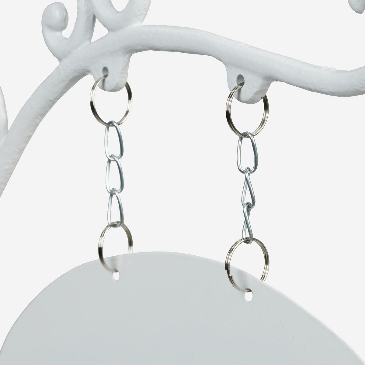 WANDSCHILD - Weiß, Metall (43/36/3cm) - Relaxdays