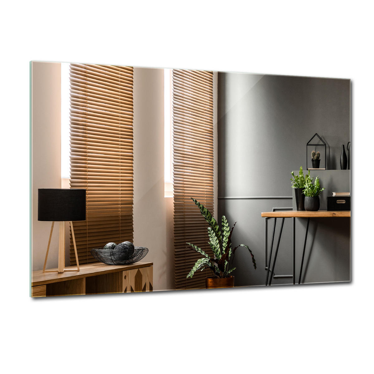 WANDSPIEGEL 100 cm x 70 cm Rechteckig - Blaugrau, Glas (100/70/0.4cm) - TULUP