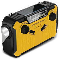 RADIO – FM/AM – Tragbare Powerbank/Handkurbelgenerator/Solarstrom – Gelb - Gelb, Kunststoff (15.5/4.2/9.4cm)
