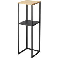 BLUMENTISCH Tower 5984 schwarz/natur 80/25/25 cm - Schwarz, Holz/Metall (25/25/80cm) - Yamazaki