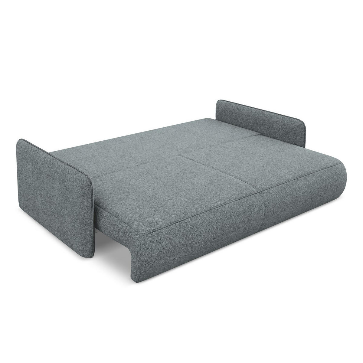 3-SITZER SOFA mit Schlaffunktion Chenille Stoff Blau - Blau/Blaugrau, Kunststoff/Textil (216/86/105cm) - Makamii