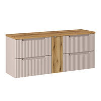 PODUMIVALNIŠKA OMARICA 140.4cm Riva Kašmir - bež, leseni material (140.4/59/40cm) - Petits-meubles