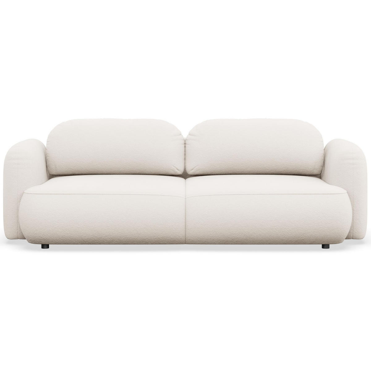 3-SITZER SCHLAFSOFA Tvoya Creme Chenille - Creme/Schwarz, Kunststoff/Textil (253/82/110cm) - Selsey