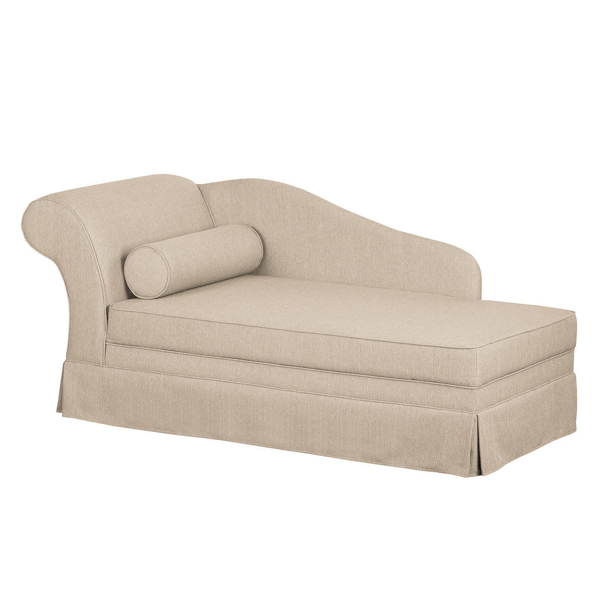 RECAMIERE - Webstoff - Cappuccino, Textil (166/80/77cm) - home24