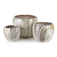 BLUMENTOPF Neva Marble Beige 37/37/29 cm Keramik - Beige, Keramik (29cm) - Mondex