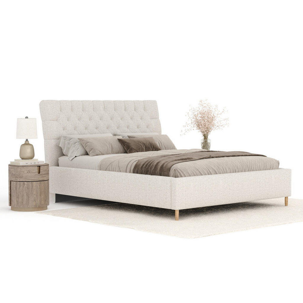 Thumbnail - Maison de Reve Polsterbett, Creme, Textil, Buche, Kiefer, 180x200 cm, Oeko-Tex® Standard 100, FSC 100%, Made in EU, Schl...