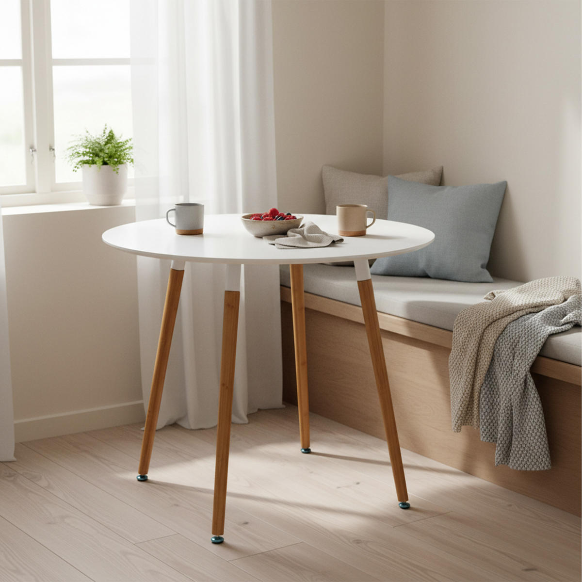 ESSTISCH - Multicolor, Holz/Holzwerkstoff (90/90/75cm) - Relaxdays