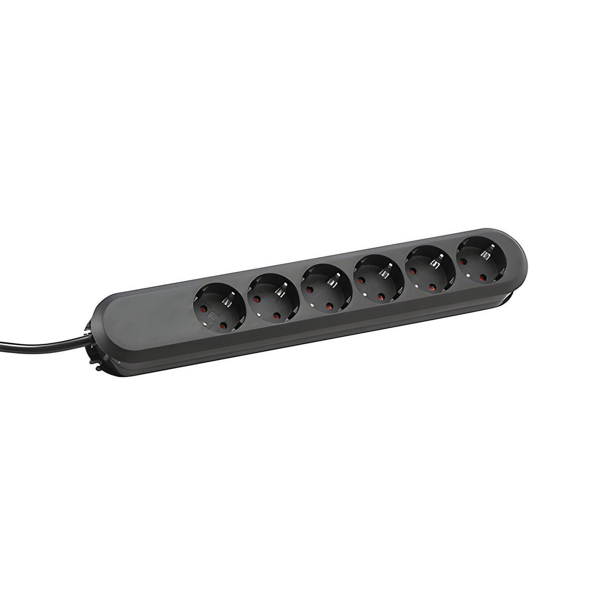 KABELMANAGEMENT-SET Horizontaler Kabelkanal Flex-small / Plus Vertikale Kabelführung + 6-fach Steckdose Weiß 880mm - Weiß, Metall (16/88/10cm) - ASSMANN