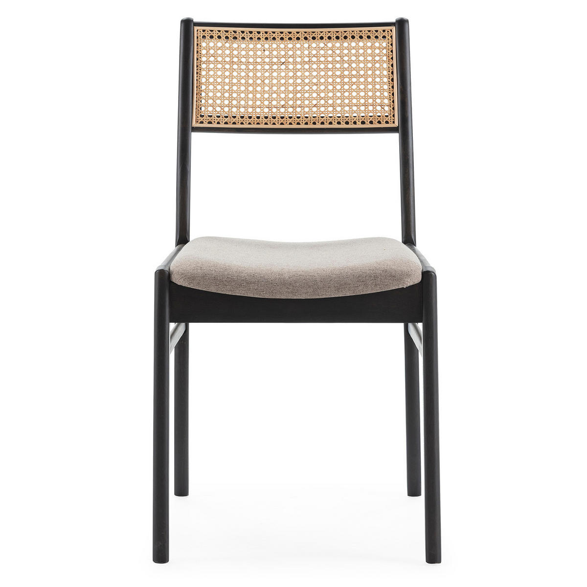 STUHL-SET 2 Vilma Schwarz Wash, Massivholz - Schwarz, Holz (45/83/54cm) - VS Venta-stock