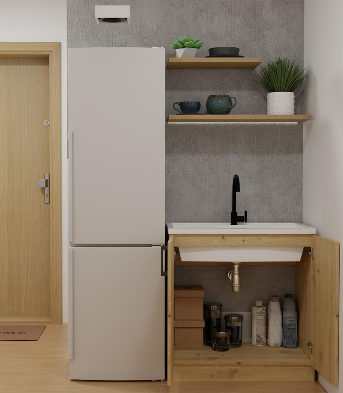 SPODNA SKRIŇA - dub artisan, kompozitné drevo (80/82/45cm) - RAUMHIRSCH FURNITURE