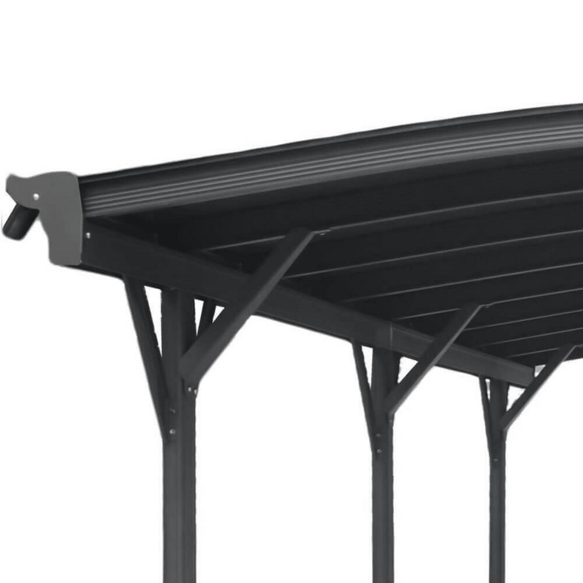 DESIGN Carport FALO - 505 x 300 cm Anthrazit - Anthrazit, Kunststoff/Metall (300/240/505cm) - Home Deluxe