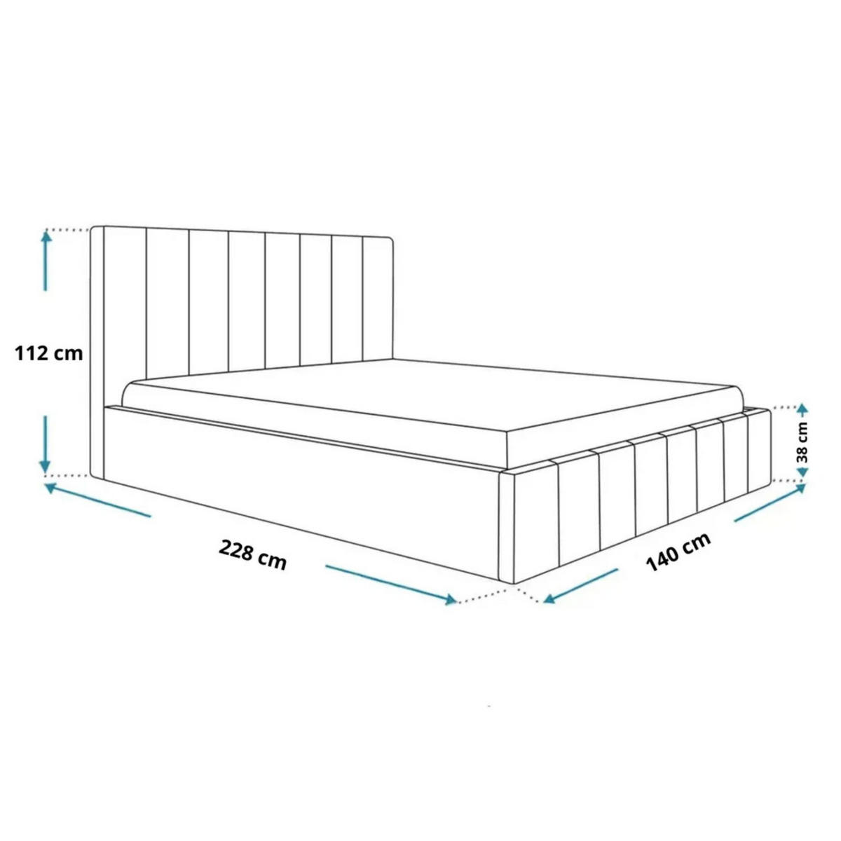 POLSTERBETT BARON mit Kopfteil, 140 x 200 cm, Doppelbett mit Bettkasten und Lattenrost aus Metall, Velourstoff, Frabe: Grau - Grau, Holz/Kunststoff (140/200cm) - Agmat-Furniture