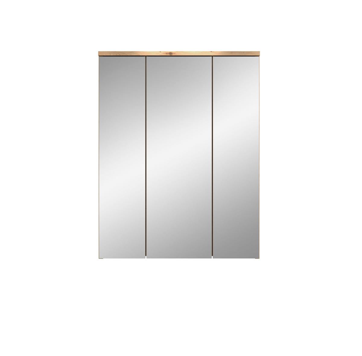 SPIEGELSCHRANK Flint Bad in Rauchsilber Nachbildung und Spiegelglas B/H/T: 60x77x21 cm - Eiche Artisan, Holz (60/77/21cm) - Homes & Jones