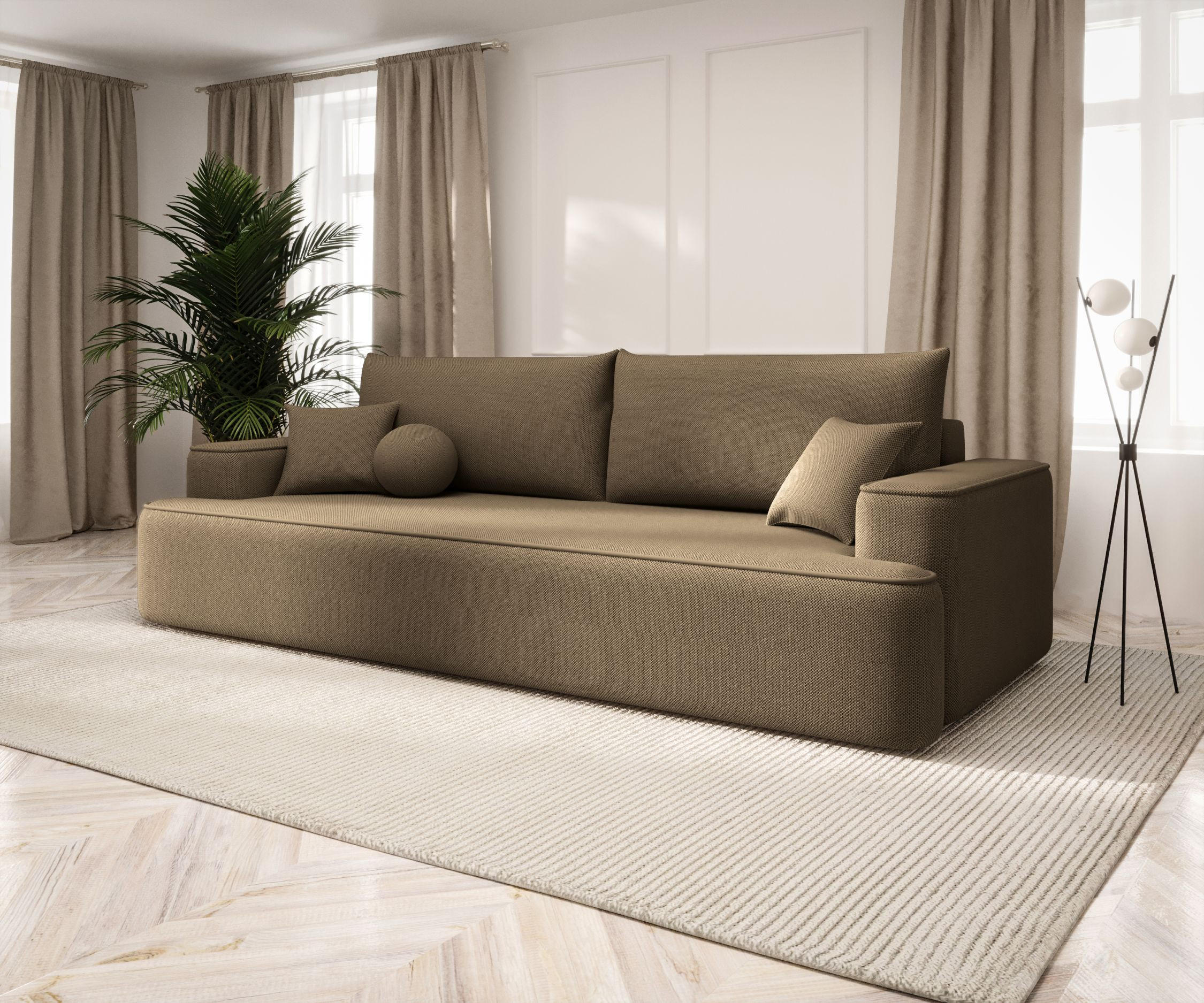 SOFA mit Schlaffunktion FIGO Curio 20 - Braun, Textil (250/75/150cm) - Bedante