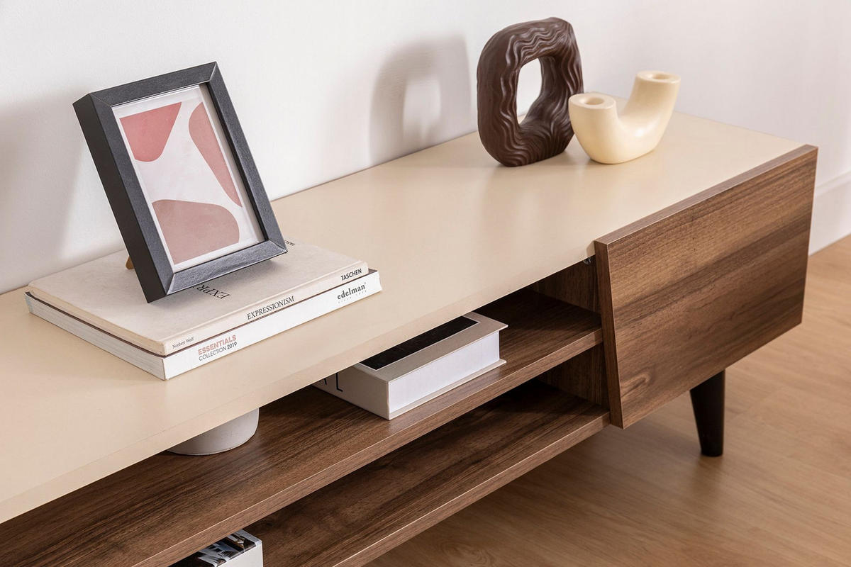 TV-MÖBEL clark Braun - Braun, Holz (37/45/180cm) - Habitat Garten