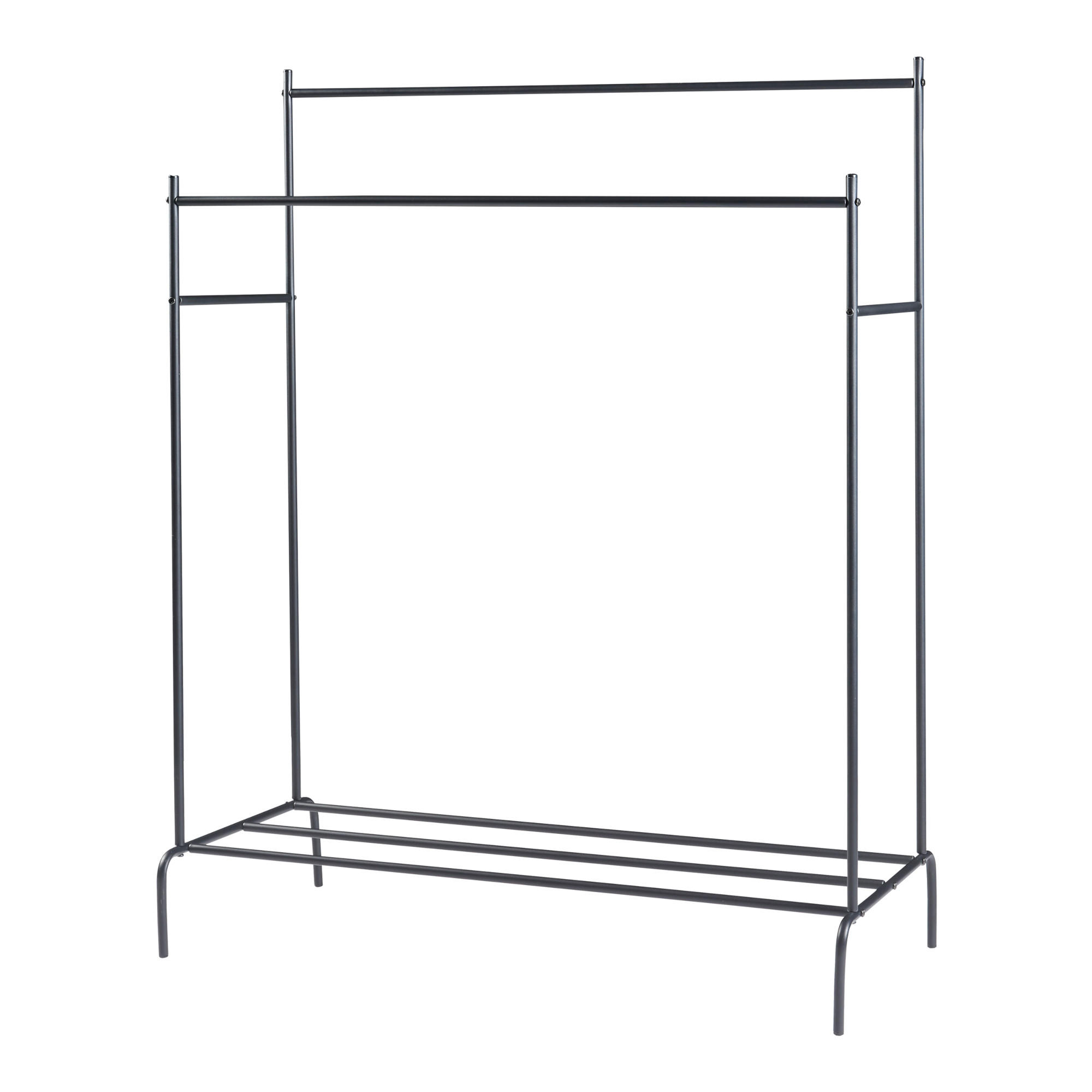 KLEIDERSTÄNDER Bramming - Schwarz, Metall (116/147/54cm) - [en.casa]