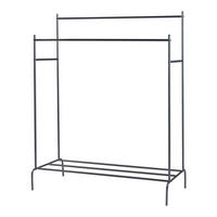 KLEIDERSTÄNDER Bramming - Schwarz, Metall (116/147/54cm) - [en.casa]