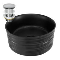 WASCHBECKEN - Schwarz, Keramik (41/18/41cm) - ML-DESIGN