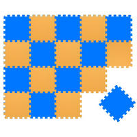 SPIELMATTE ab Null - 180/90/1 cm Puzzlematte Blau - Multicolor, Kunststoff (30/30cm) - Littletom