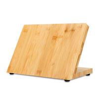 MESSERBRETT/BLOCK magnetisch - Braun, Holz (18/19/30cm) - Intirilife