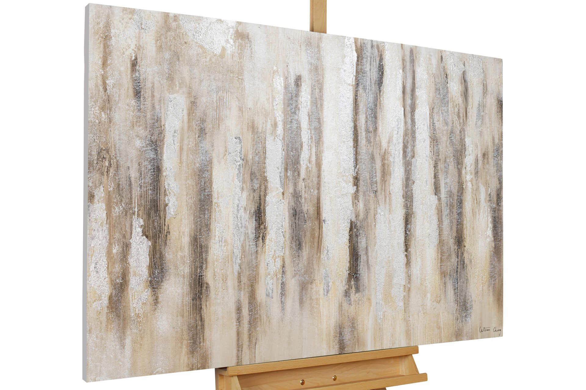 ACRYLBILD HANDGEMALT 120/80 cm - Schwarz, Holz/Textil (2.12/80cm) - KUNSTLOFT