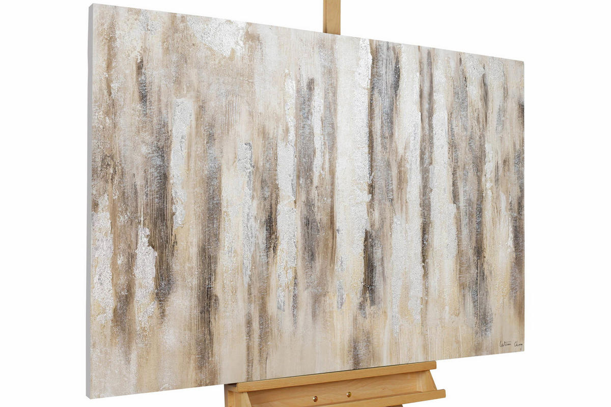 ACRYLBILD HANDGEMALT 120/80 cm - Schwarz, Holz/Textil (2.12/80cm) - KUNSTLOFT