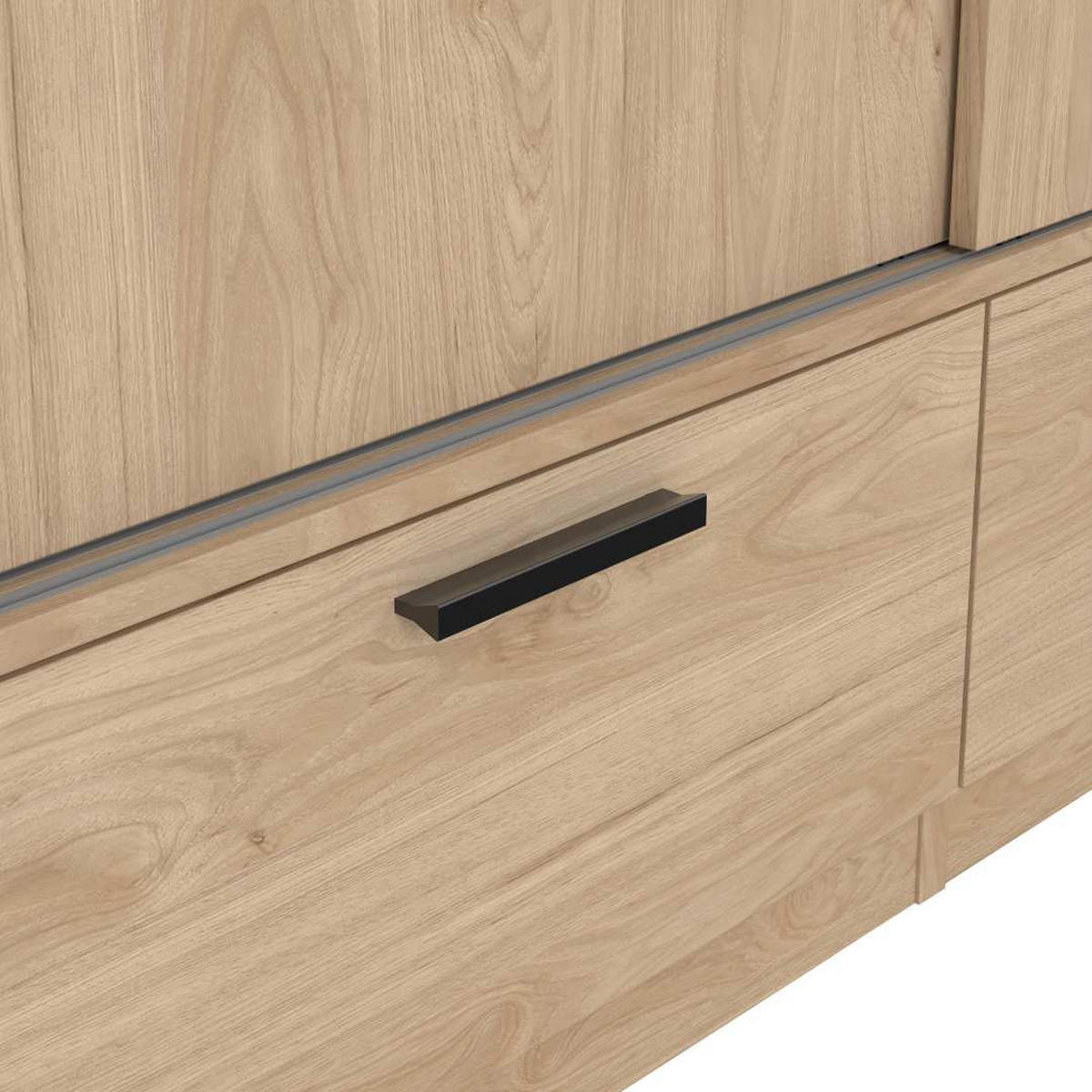KLEIDERSCHRANK, Line, Nussbaum, Holzwerkstoff / Metall / Kunststoff, 122 x 61 x 201 cm - Nussbaumfarben, Holzwerkstoff/Metall (122/201/61cm) - ebuy24
