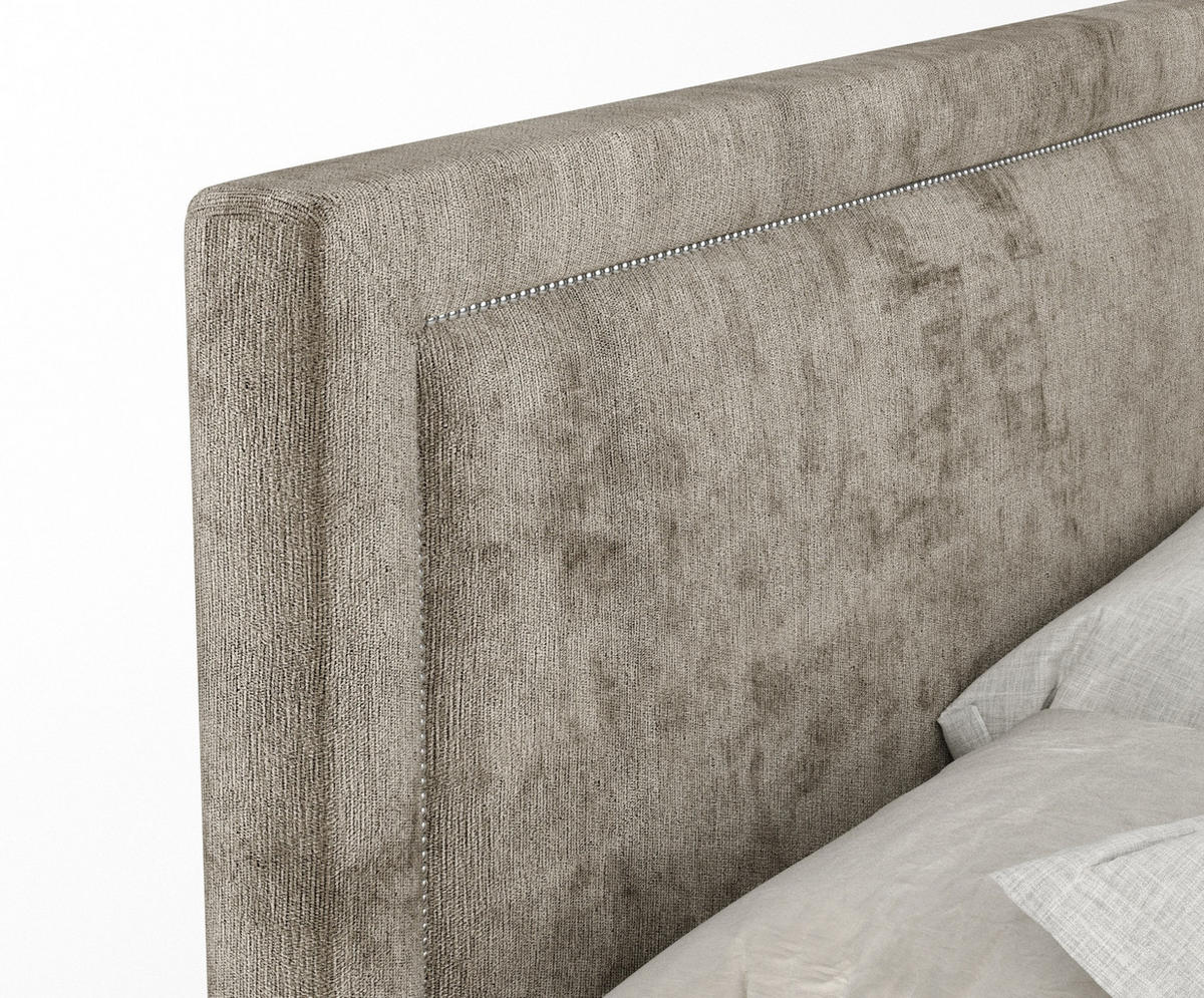 BOXSPRINGBETT Lavenda Beige 200/200 cm - Beige/Schwarz, Holz/Holzwerkstoff (200/200cm) - Maison de Reve