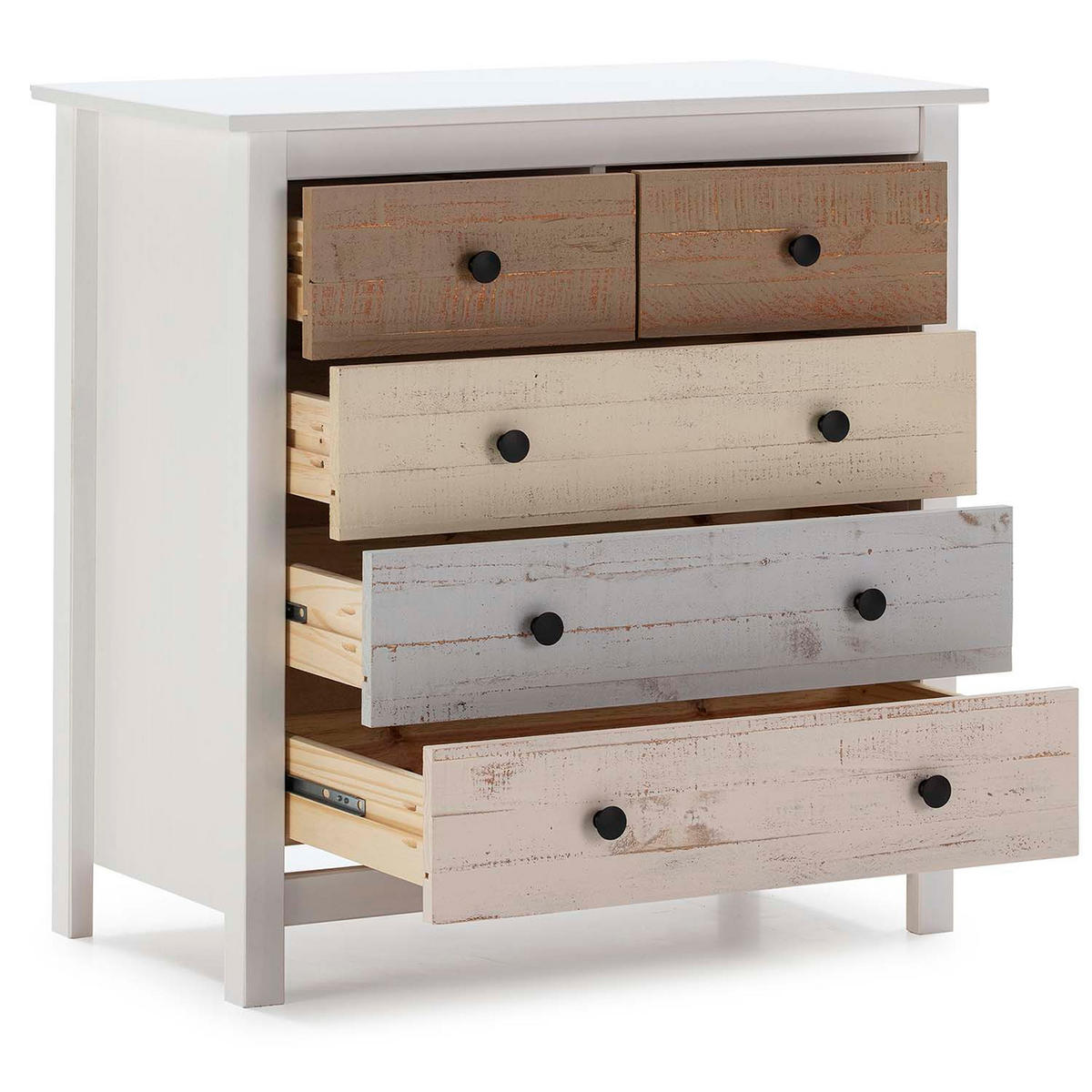 KOMMODE 79/80/40 Magda - Weiß, Holz (79/80/40cm)