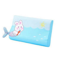 KINDERKOPFKISSEN mit Tiermotiv 45 x 27 cm - Blau, Kunststoff (2/10cm)
