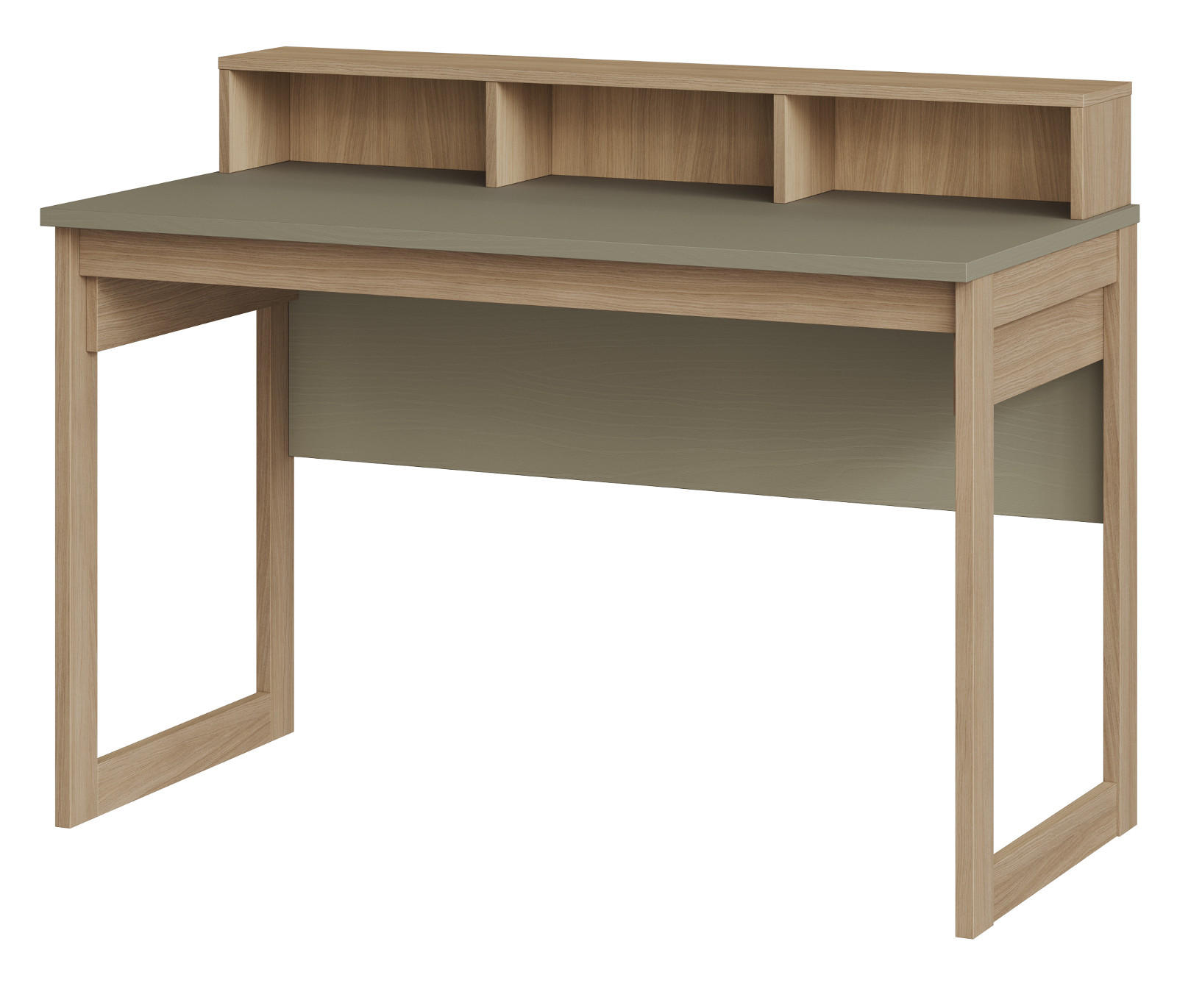 Furn.Design Schreibtisch Salbeigrün, Eiche 120x91x60 cm
