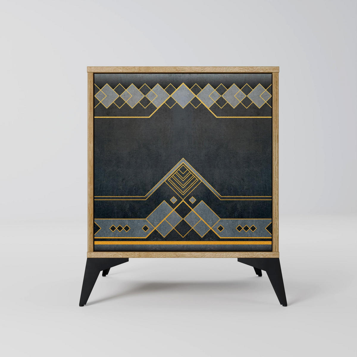 SIDEBOARD ROYAL ORDINARINESS, Eichefarben, 57,5x42x57,5 cm, Ohne Füße - Eichefarben/Multicolor, Holzwerkstoff (57.5/57.5/42cm) - SpaceRebels