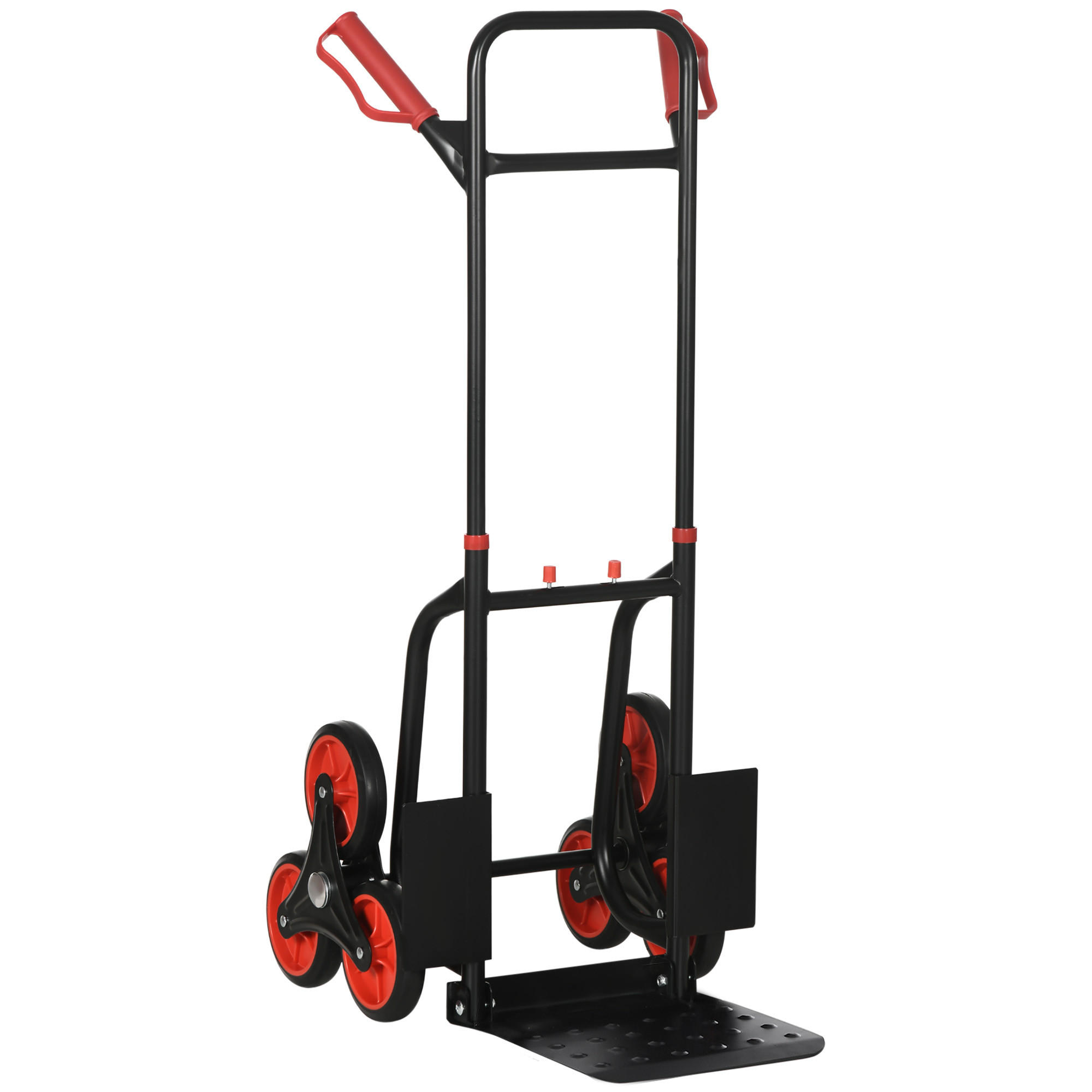 TREPPENSTEIGER Griff höhenverstellbar 120 kg Sackkarre Transportkarre Klappbar - Schwarz, Metall (45/109/60cm) - DURHAND