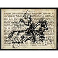 POSTER Ritter Mit Speer A4 Rahmenlos - Klar, Papier (29.7/5/21cm) - Nacnic