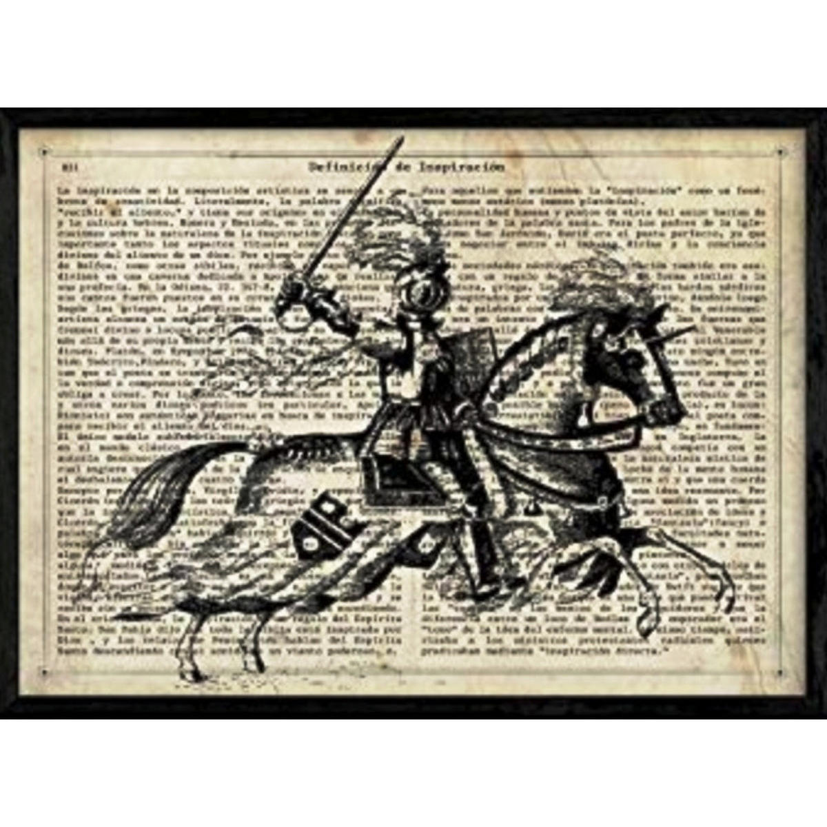 POSTER Ritter Mit Speer A4 Rahmenlos - Klar, Papier (29.7/5/21cm) - Nacnic