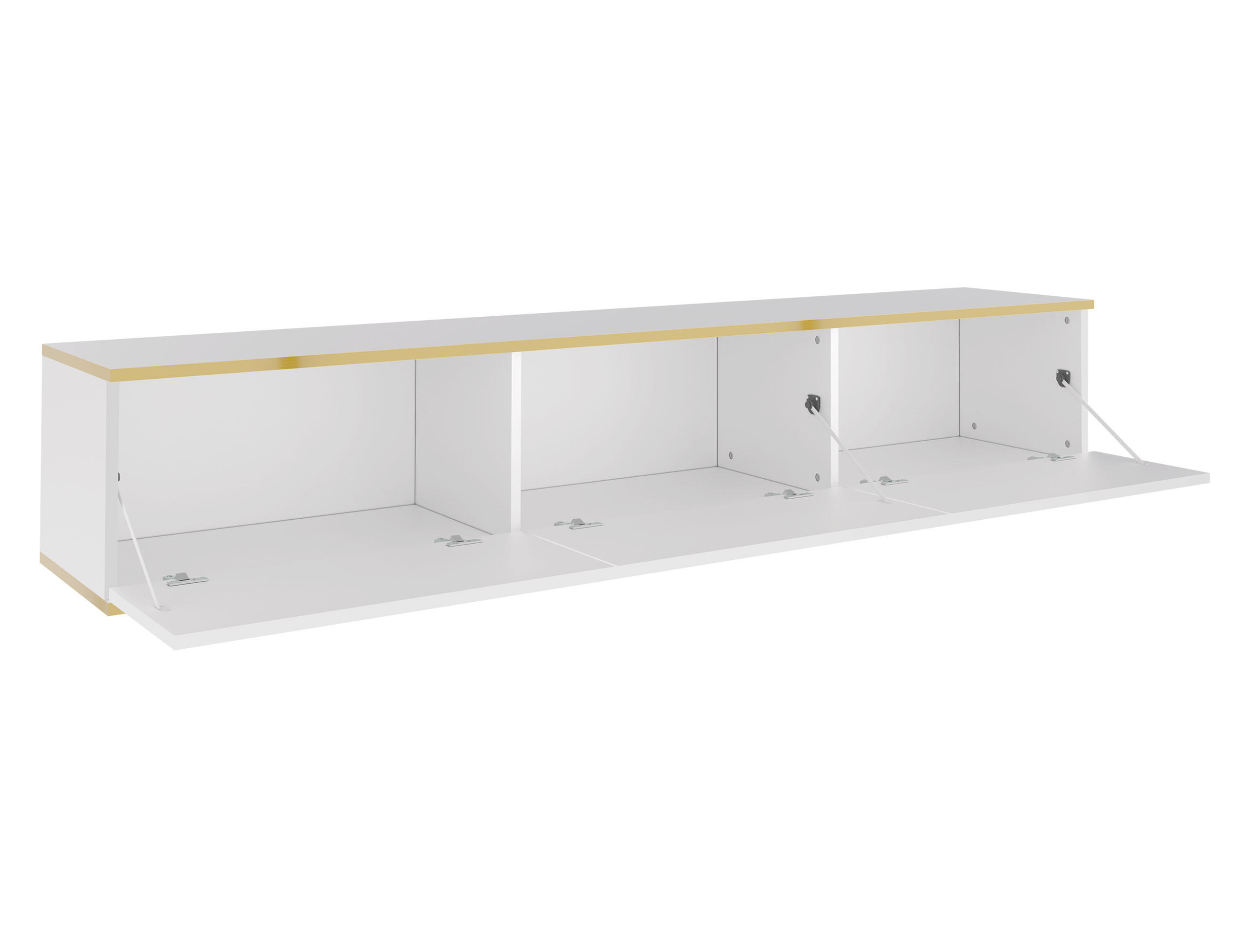 Mirjan24 Tv-Lowboard Weiß 175x30x32 cm