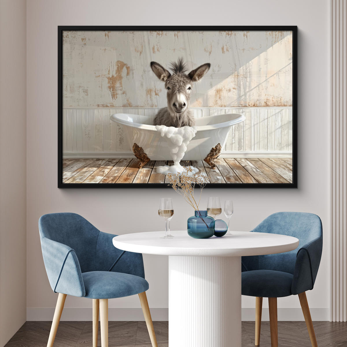 ZARÁMOVANÝ PLAGÁT Osol - Zvieratá - Vaňa - Pena 120x80 cm - biela, papier (120/80cm) - MuchoWow
