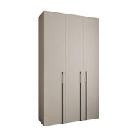 DREHTÜRENSCHRANK 245,5/140/50 3-türig - Kaschmir/Schwarz, Holz/Metall (140/245.5/50cm) - Abiks Möbel